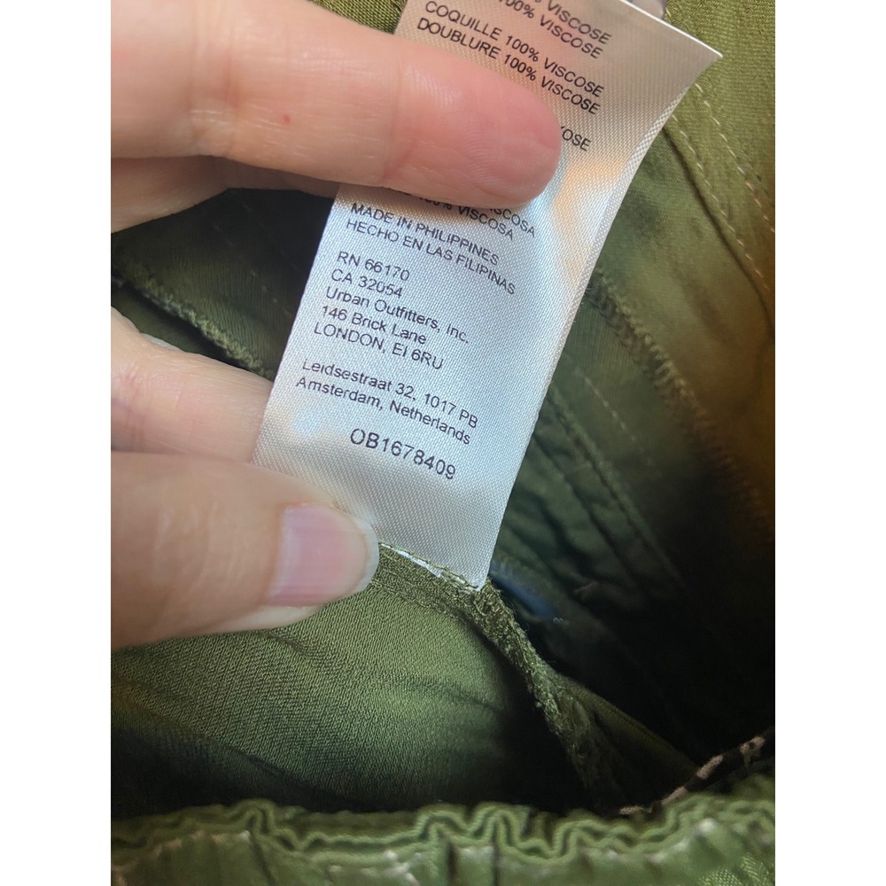 Anthropologie Open Back Boiler Suit Jumpsuit Olive Green Wide Leg Size 6 - Picture 9 of 9